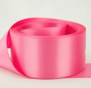 *(5 Yards of Hot Pink Double Face Satin Ribbon 2.5 Inches Wide)*